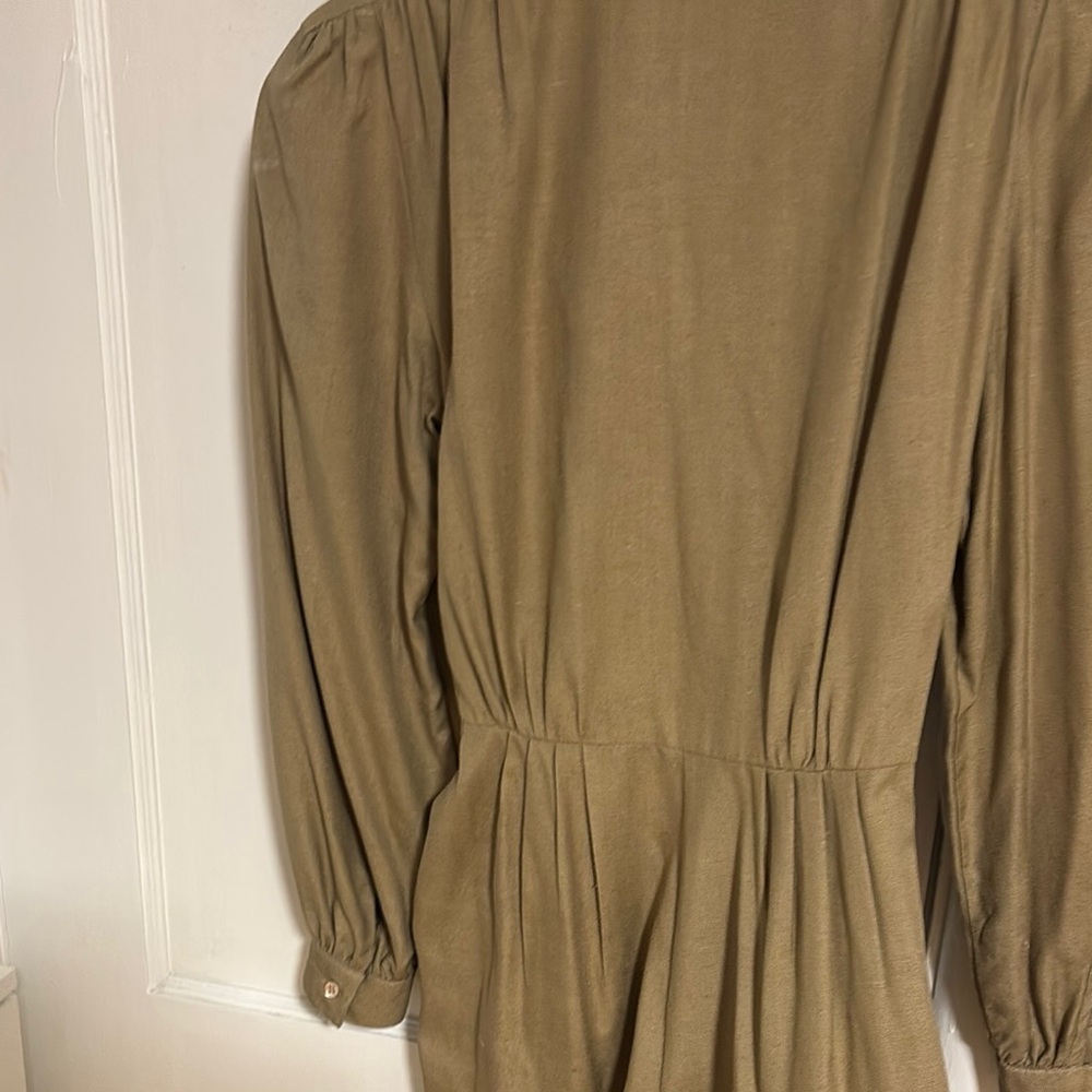Vintage RARE Pierre Cardin Silk jumpsuit- Beige Petite size 4 - Picture 10 of 10